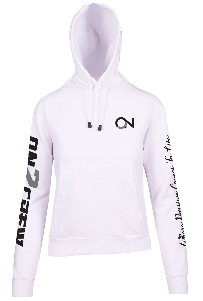 Women's/Kids On2Crew Pull Over Hoodie - White/Black