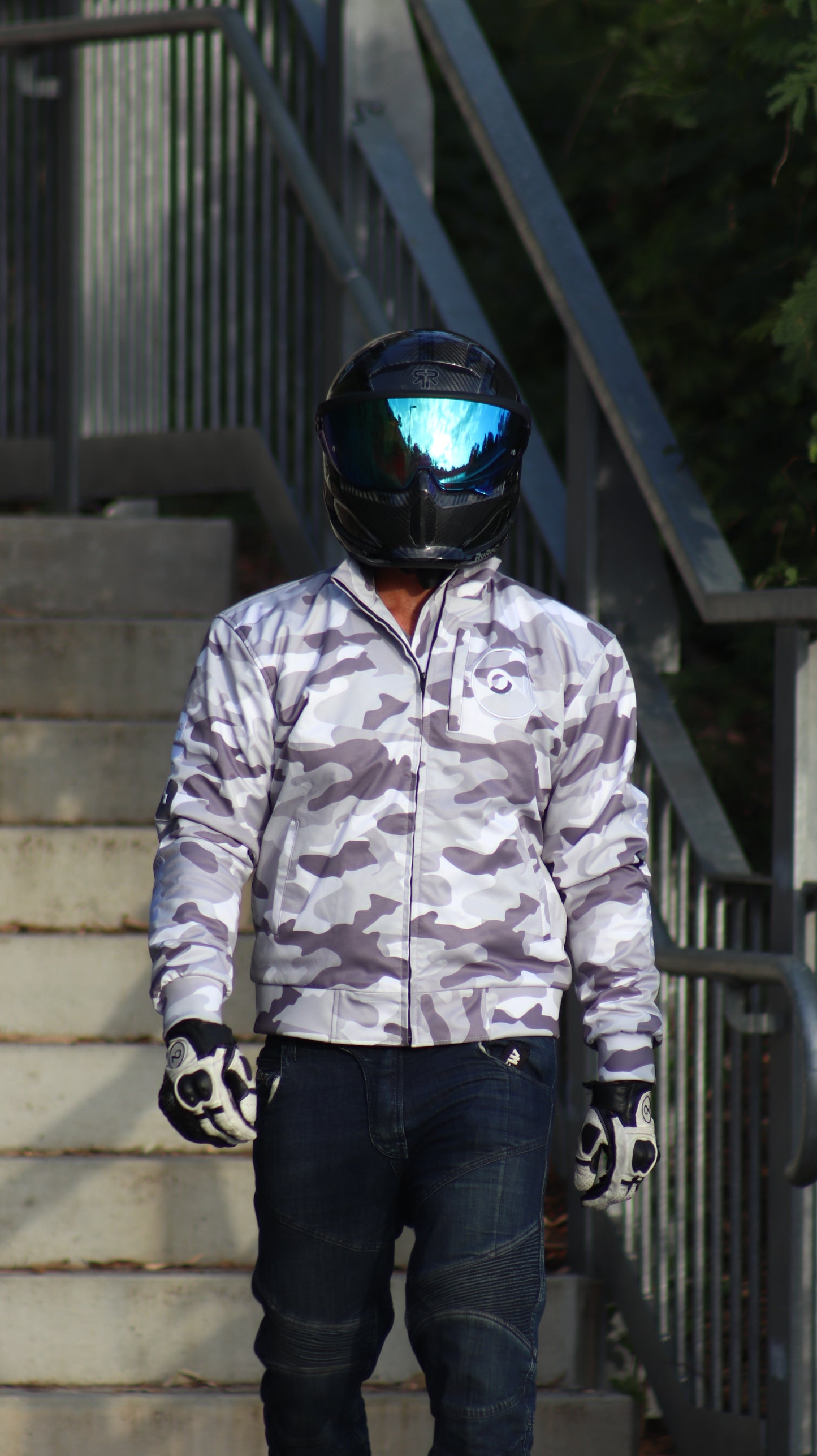 (PREORDER) On2Crew 2025 LIMITED Edition Aramid Motorcycle Riding Hoodie - White Camo