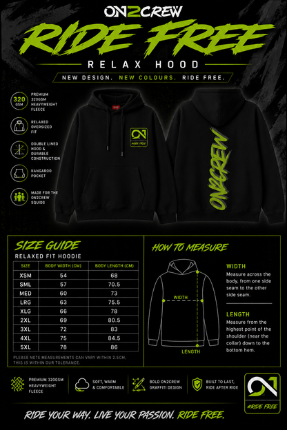 ON2CREW RIDE FREE HOODIE