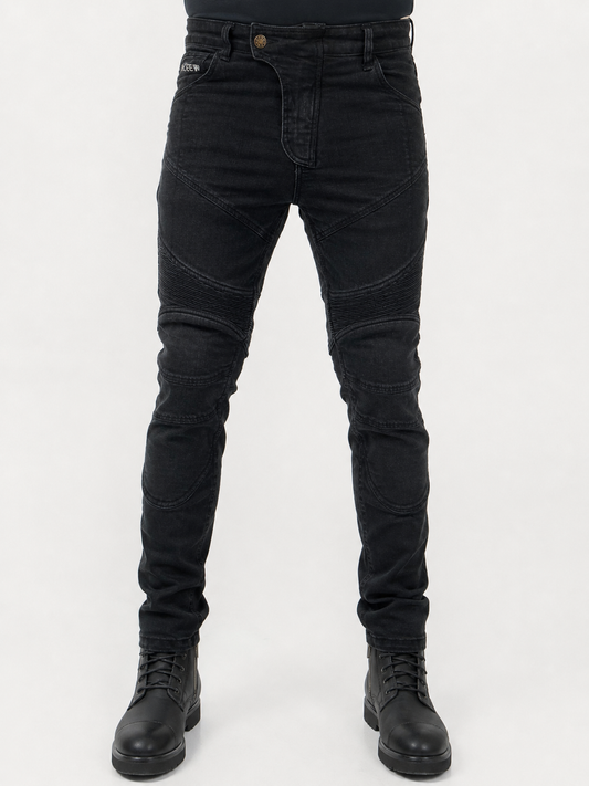 (PREORDER)   On2Crew Denim Riding Jeans - Black/Black