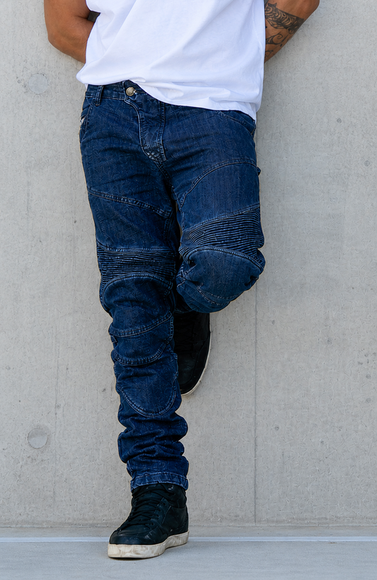 (PREORDER)  On2Crew Denim Riding Jeans - Blue/Blue