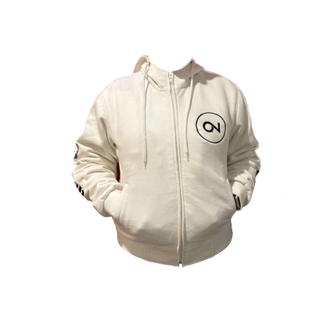 Premium White Aramid Fleece Hoodie