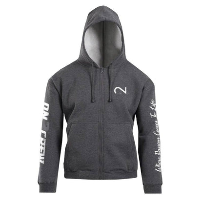 On2Crew Fleece ZIP Hoodie - Grey/White