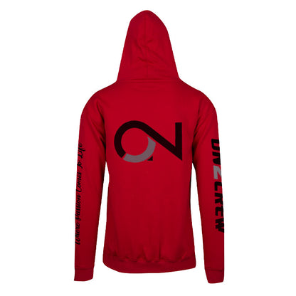 On2Crew Fleece ZIP Hoodie - Red/Black