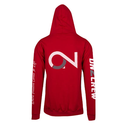 On2Crew Fleece ZIP Hoodie - Red/White