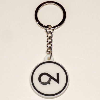 On2Crew Silicone Rubber Keychain - White/Black