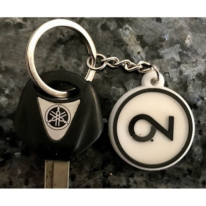 On2Crew Silicone Rubber Keychain - White/Black