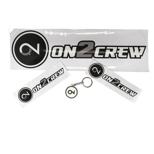 On2Crew Keyring & Decal Pack - White